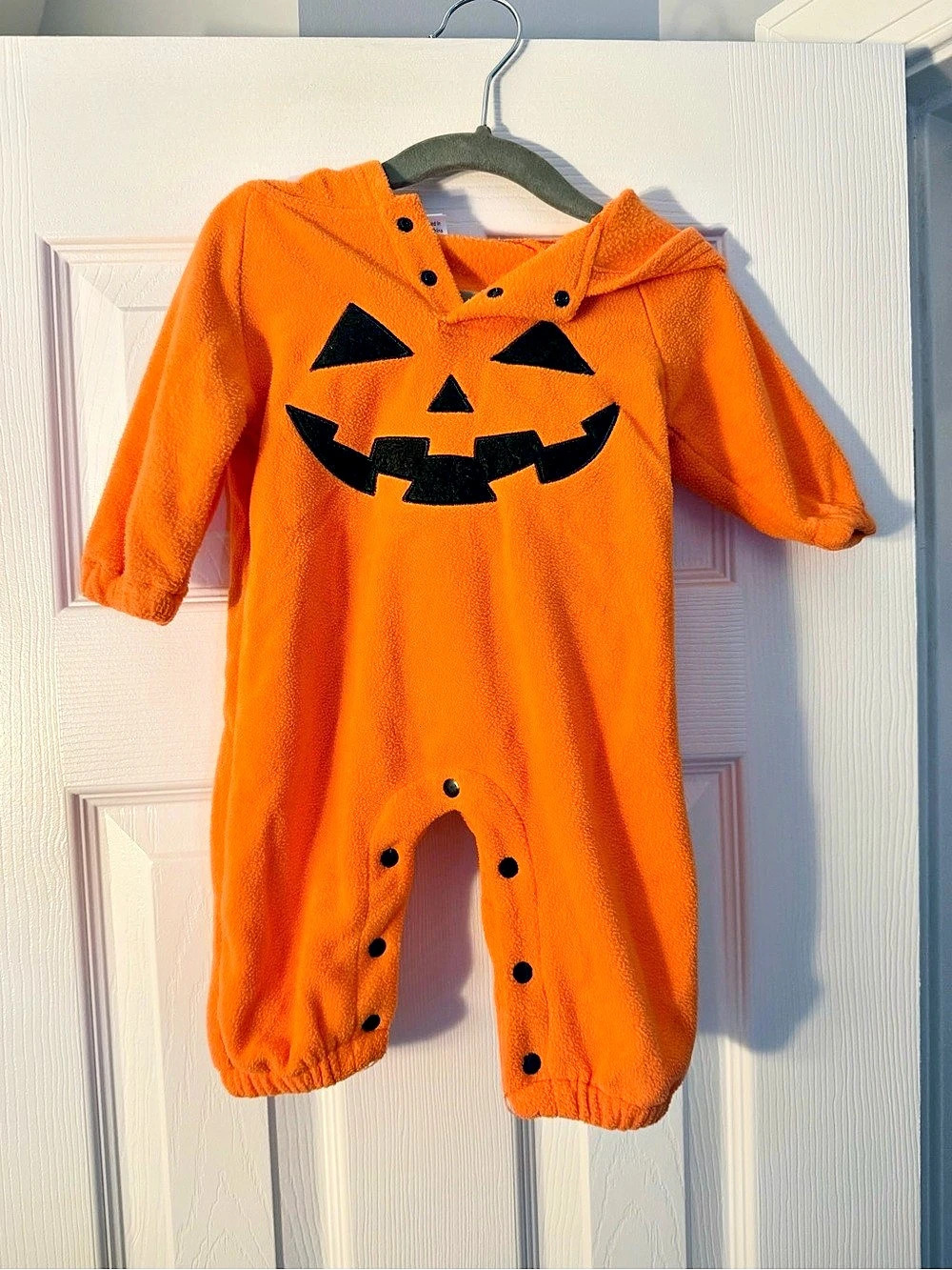Cosland Baby Pumpkin Halloween Costume Fleece Hooded Romper 3-6M